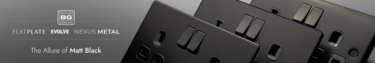 BG Matt Black range of Switches and Sockets