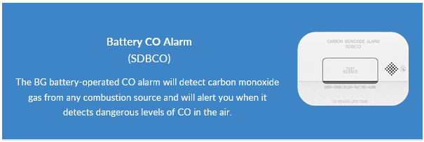 BG SDBCO Battery CO Alarm