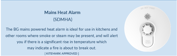 BG SDMHA Mains Heat Alarm