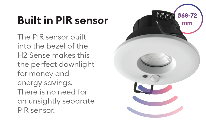 Collingwood H2 Sense LED Downlight with PIR Sensor