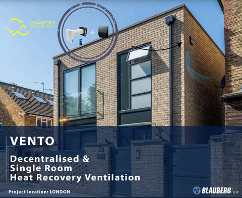 Blauberg Vento Single Room Heat Recovery Units - Exterior (London)