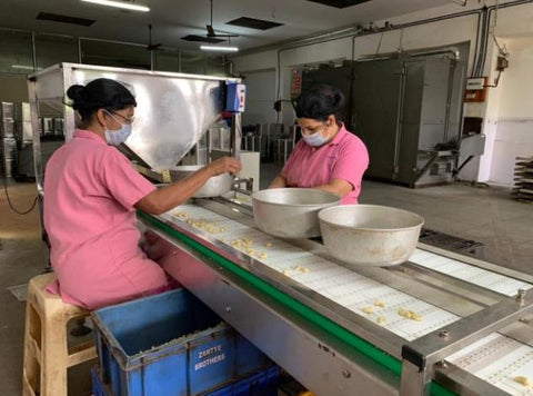 Indian Women Sorting Ethical Organic Cashew Nuts