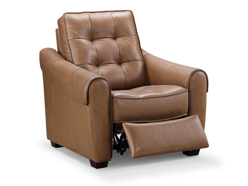 leather power recliner armchair