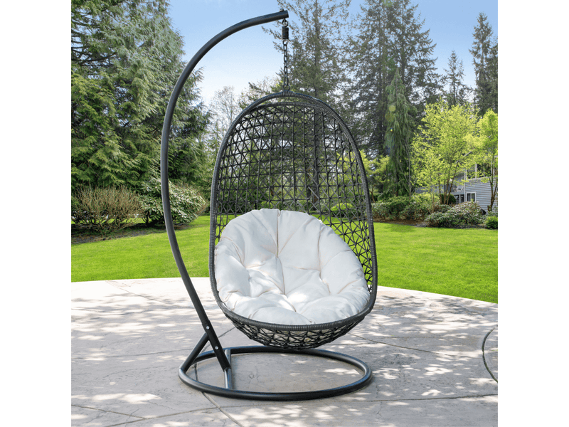 layla outdoor wicker hanging basket chair