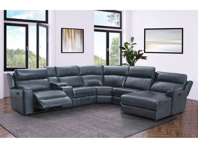 navy blue reclining sectional