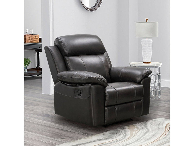 abbyson brown leather recliner