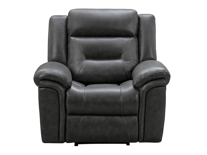 Kamden Leather Power Reclining Chair, Dark Grey Default Title