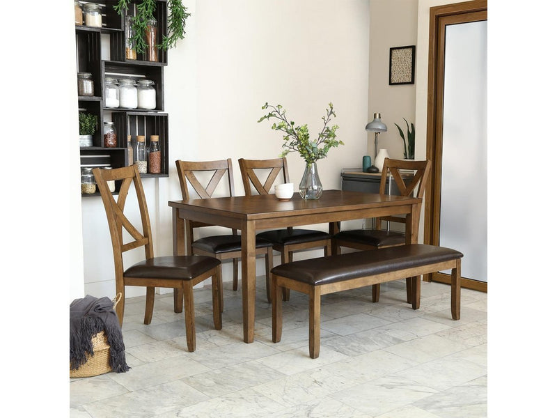 light brown dining table