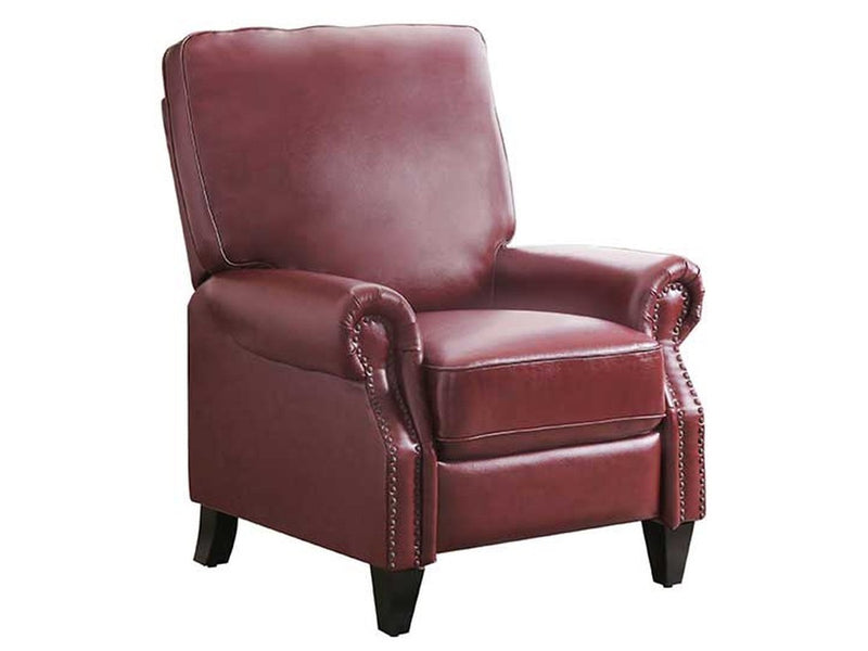 abbyson carla bonded leather pushback recliner