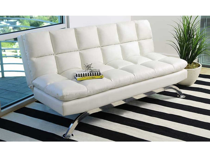 bonded leather euro lounger