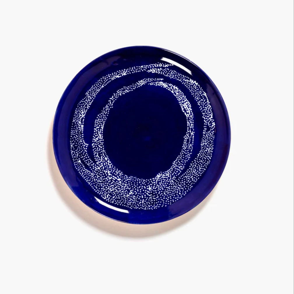 Dinner Plate Dark Blue (White Dots)