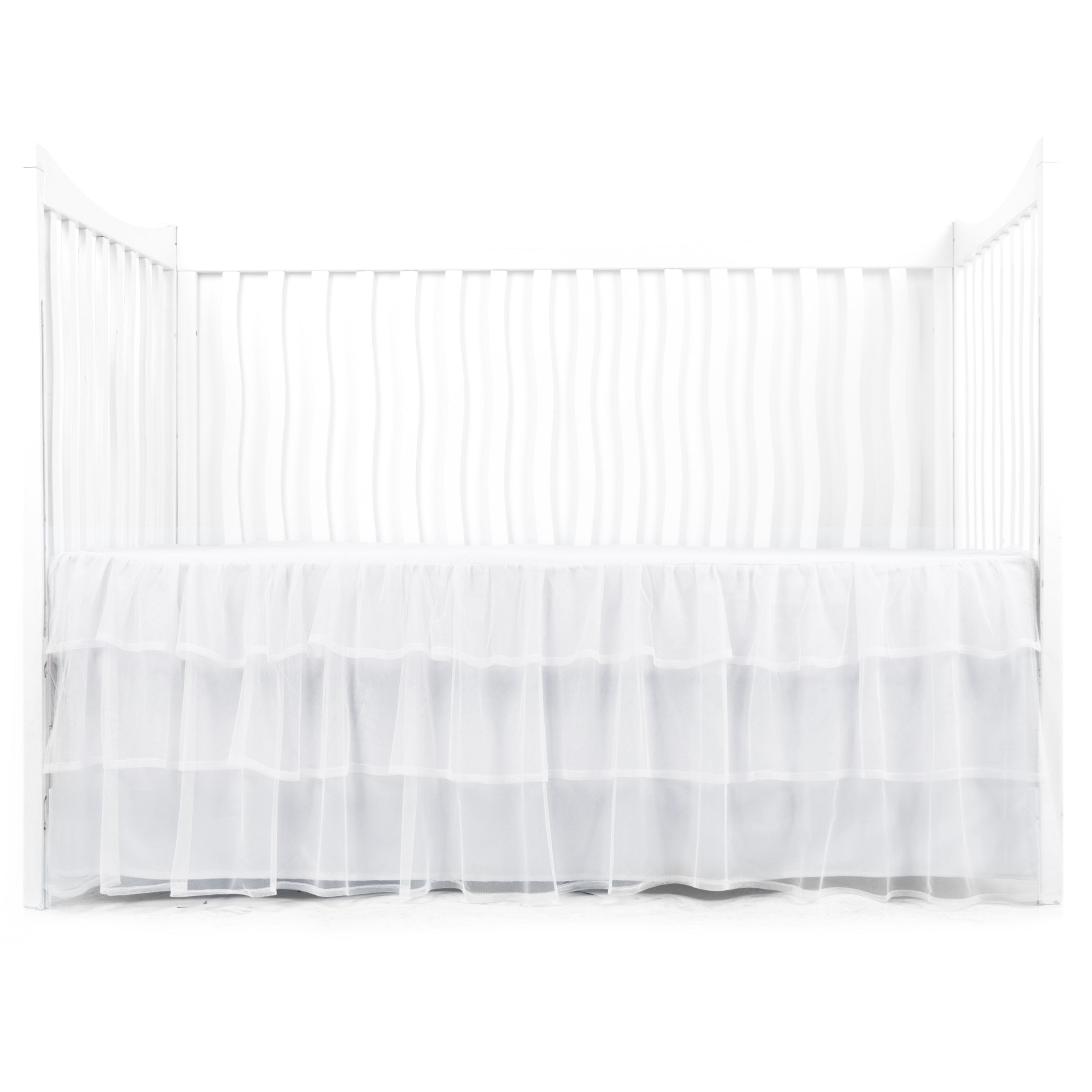 Ruffled Satin Curtain Panel Tadpoles