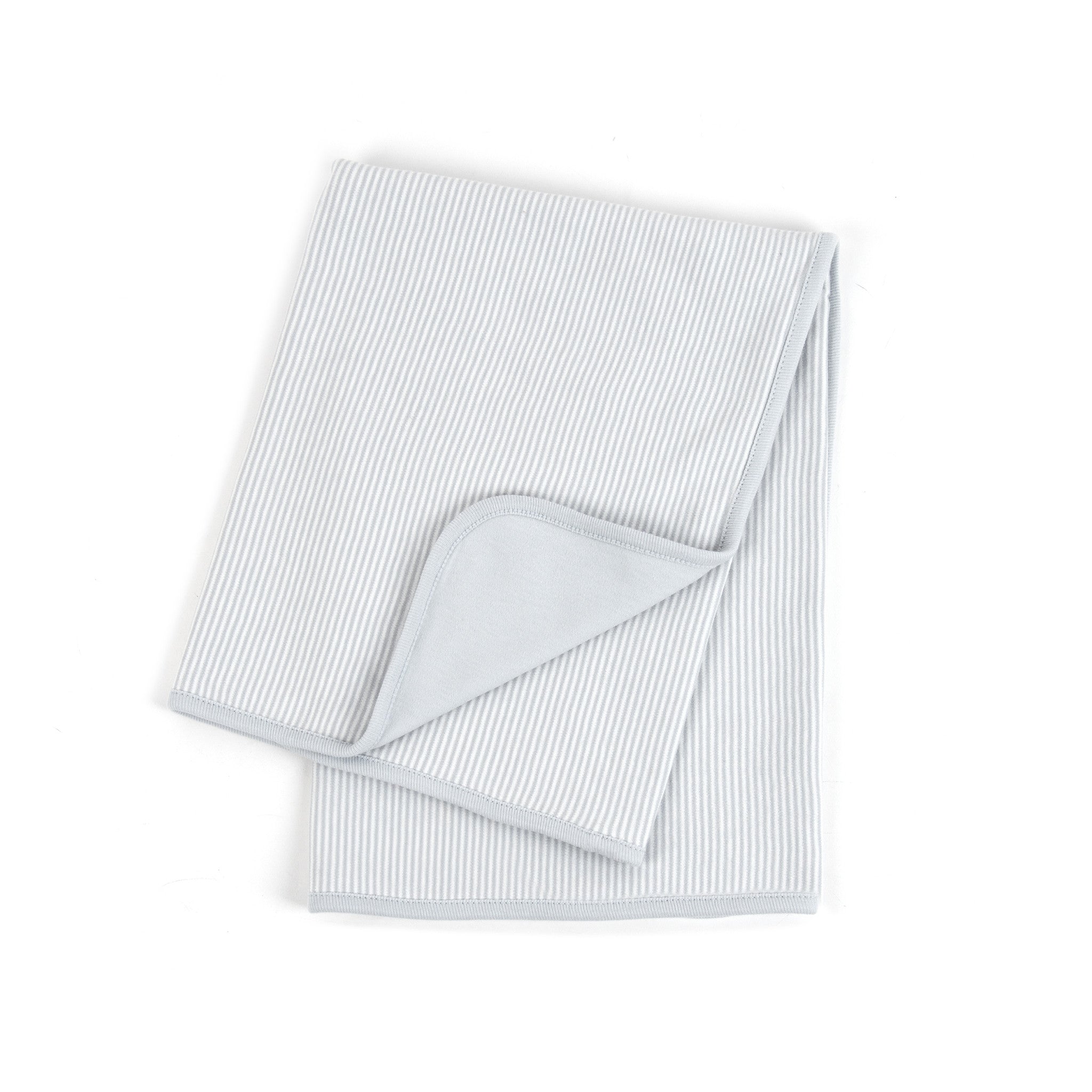 Organic Pinstripe Double Layer Receiving Blanket | Tadpoles