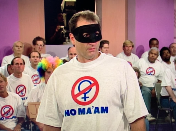 First appearance of the No Ma'am group in 'Married... with Children' with Al Bundy leading