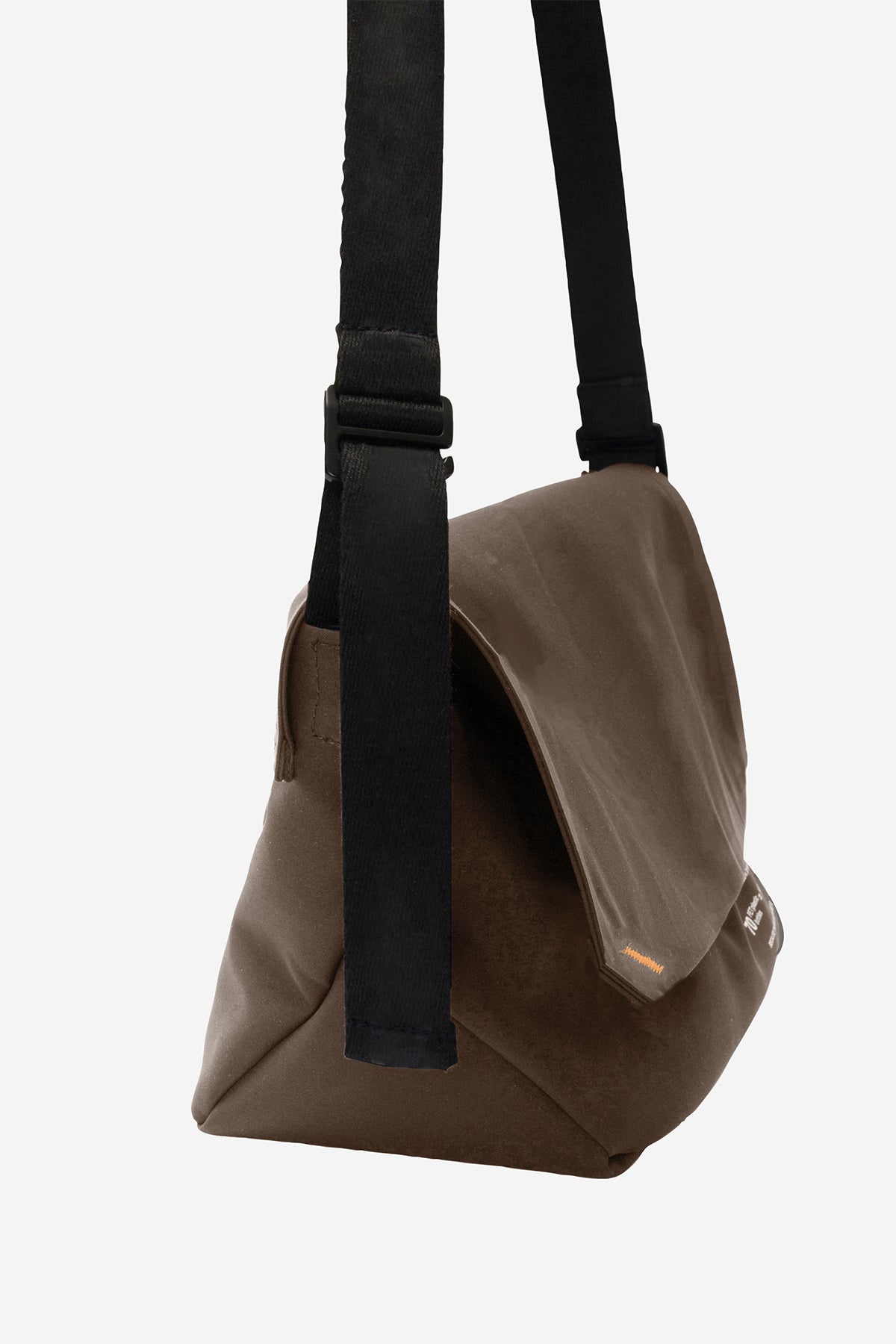 BROWN BONDED SHOULDER BAG 