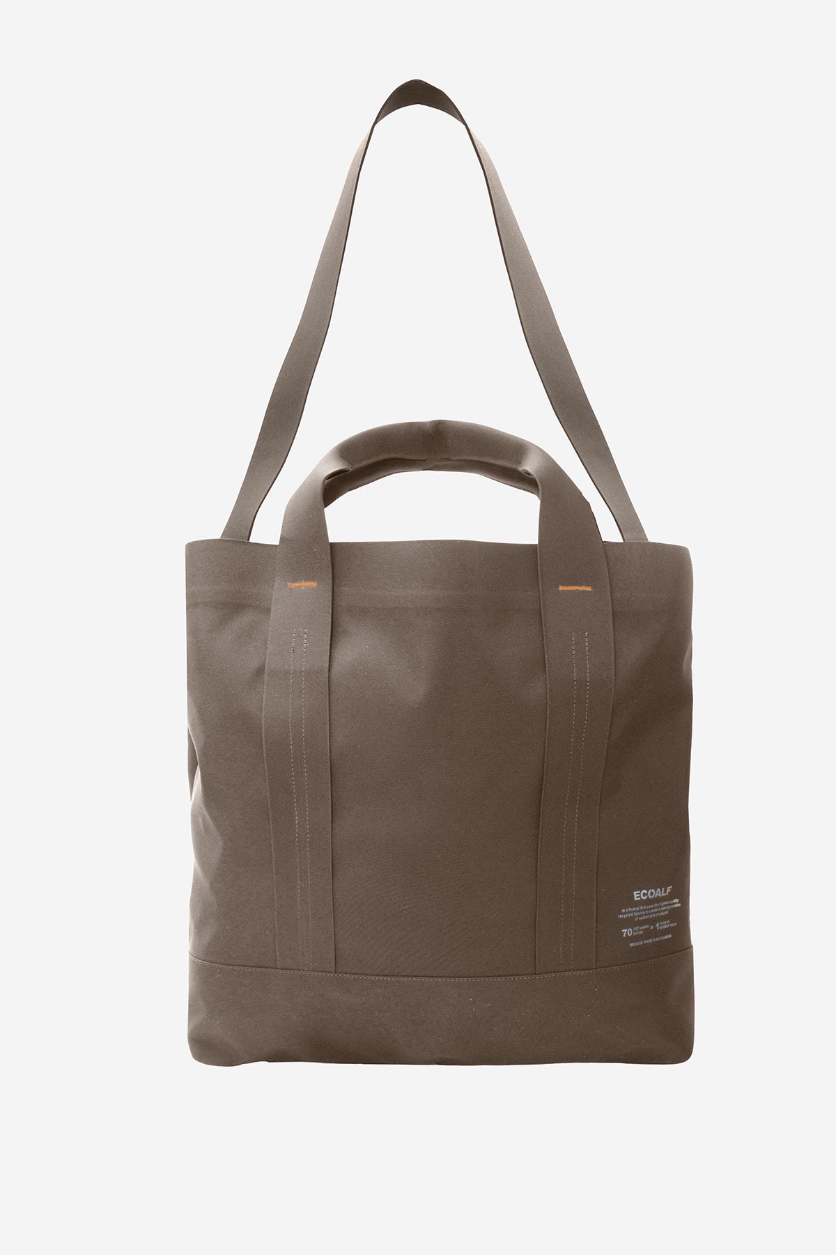 BROWN BONDED L SHOPPER BAG 