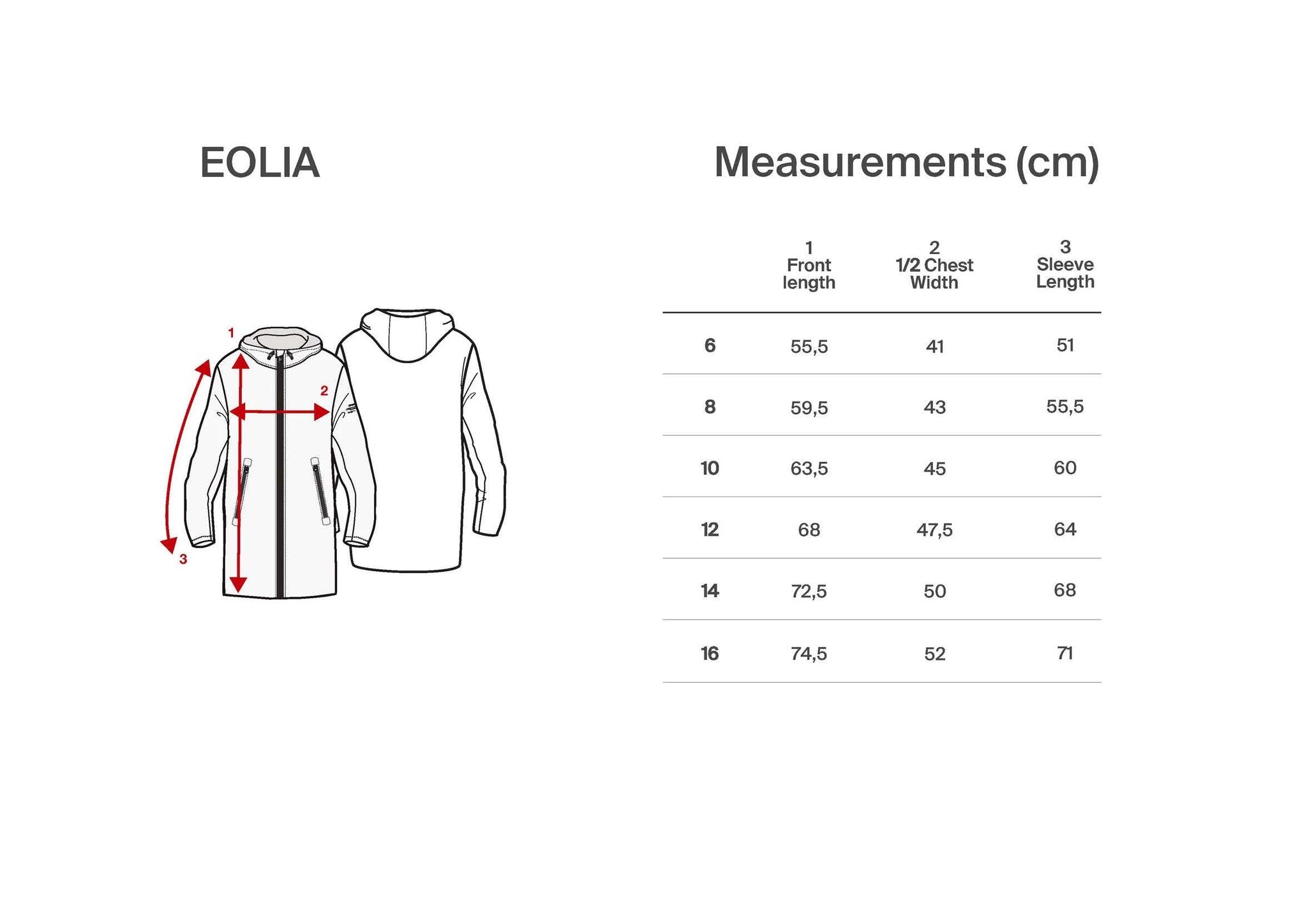 Size Chart Eolia