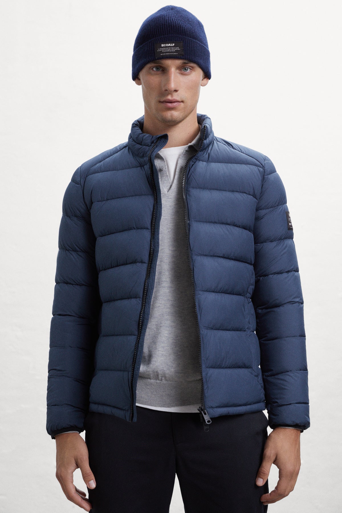 Ecoalf LOVAR JACKET MAN - Abrigo de invierno - blue print/azul 