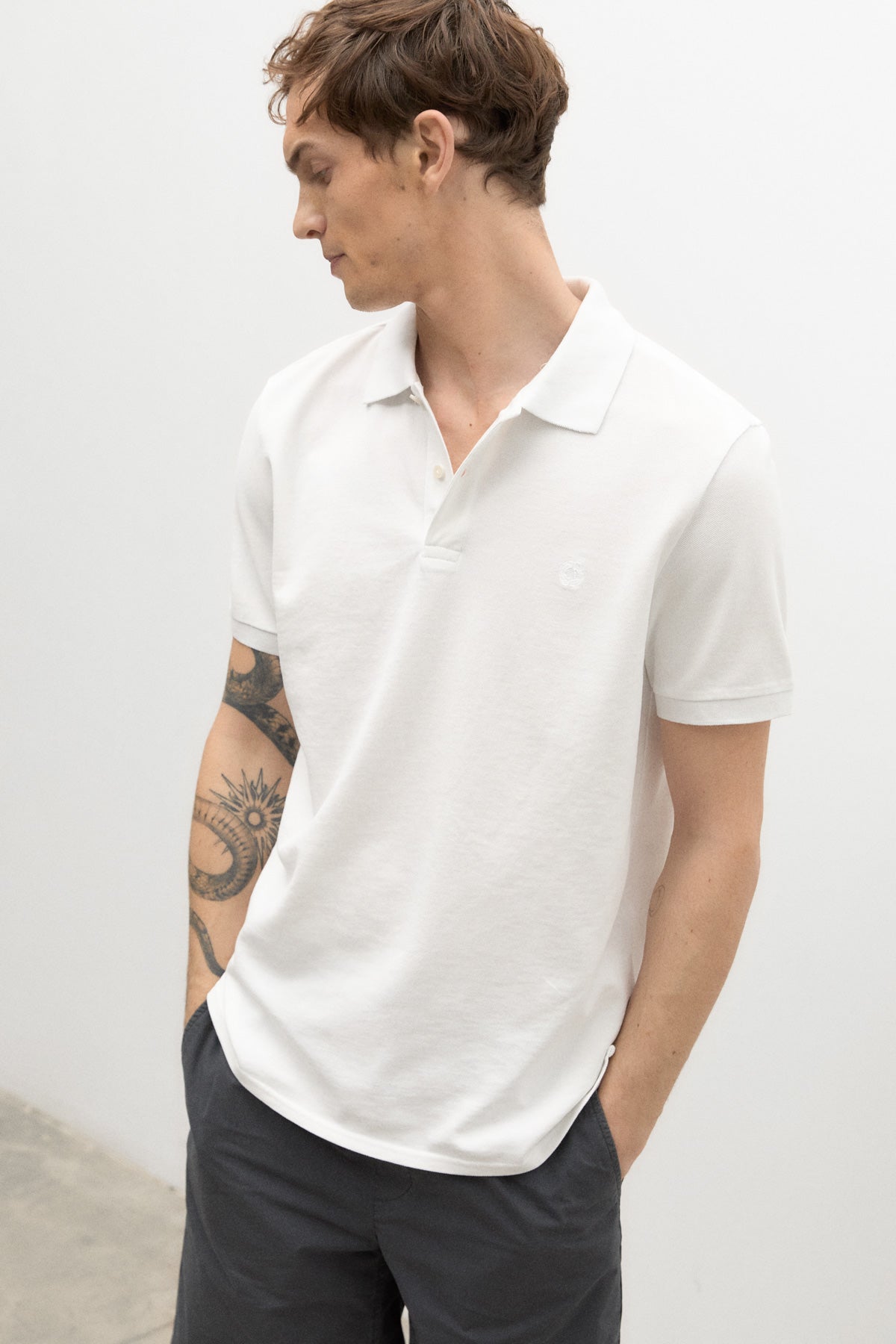 TED REGULAR PIQUE POLO SHIRT WHITE