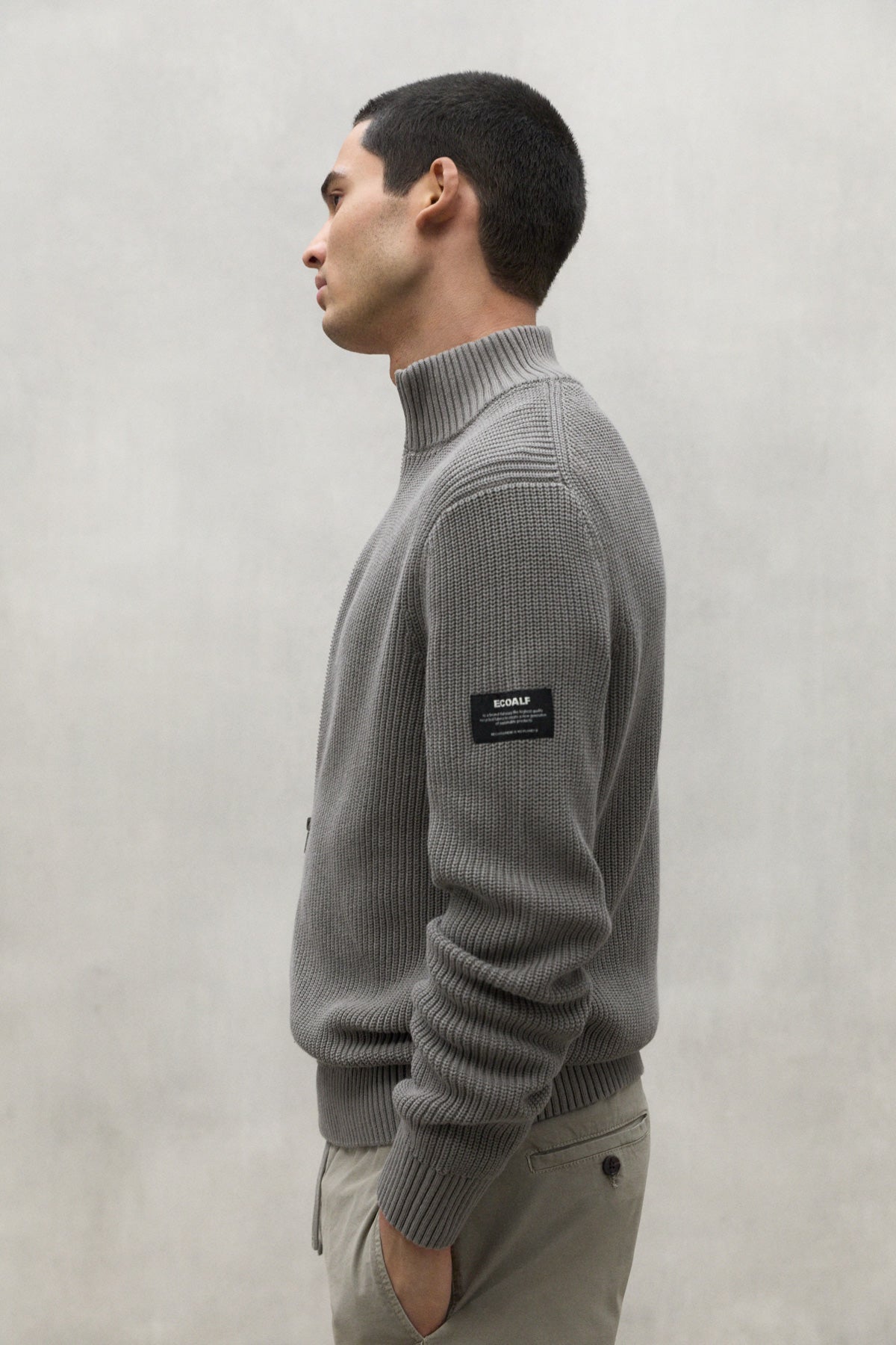 PULLOVER IN MAGLIA MERTO GRIGIO TOPO