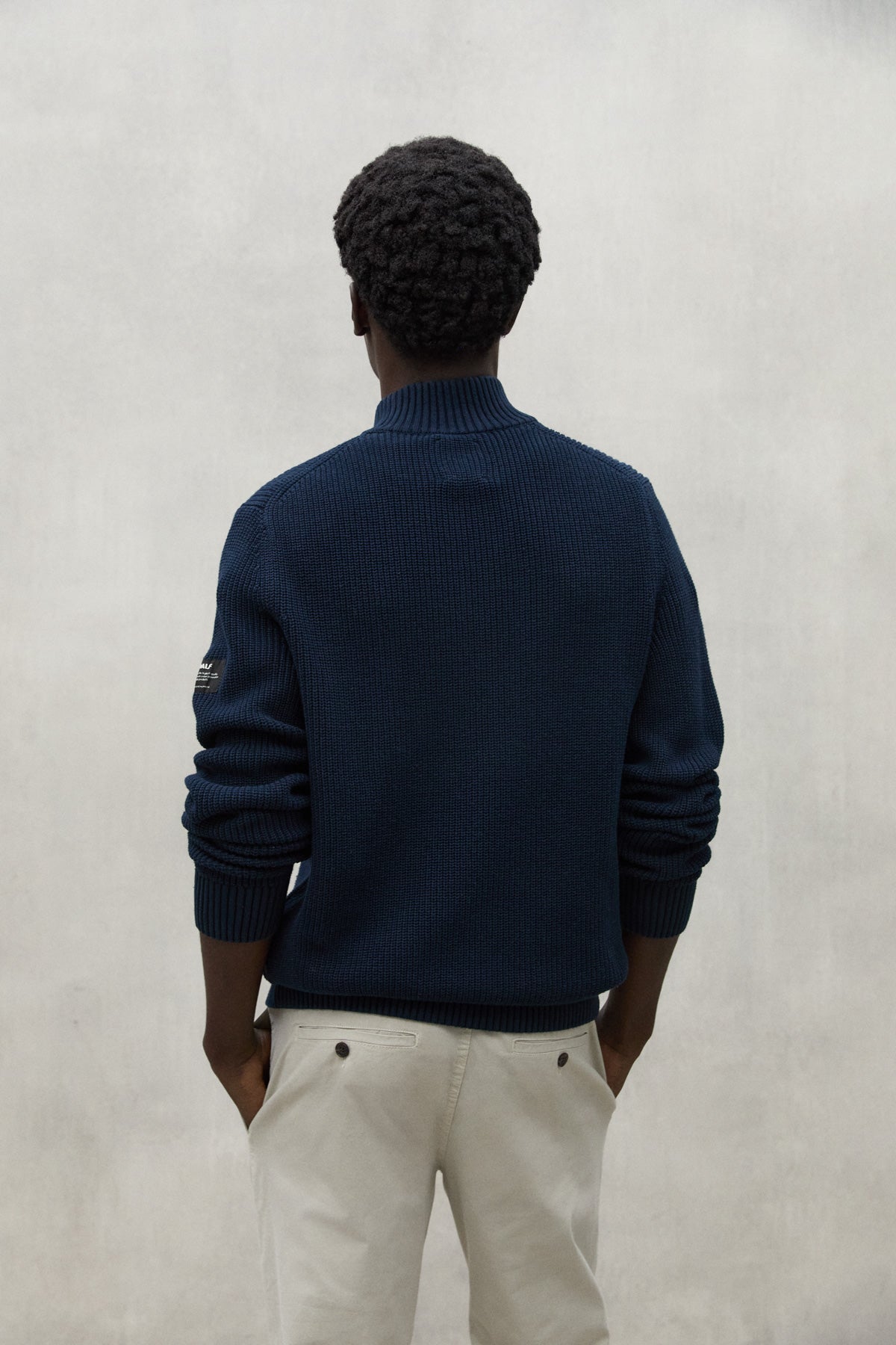 PULLOVER IN MAGLIA MERTO BLU MARINO