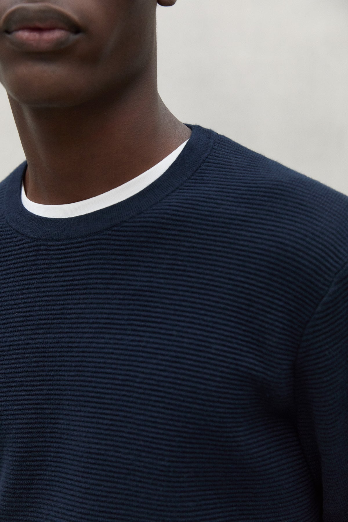 PULLOVER IN MAGLIA OTTO BLU MARINO