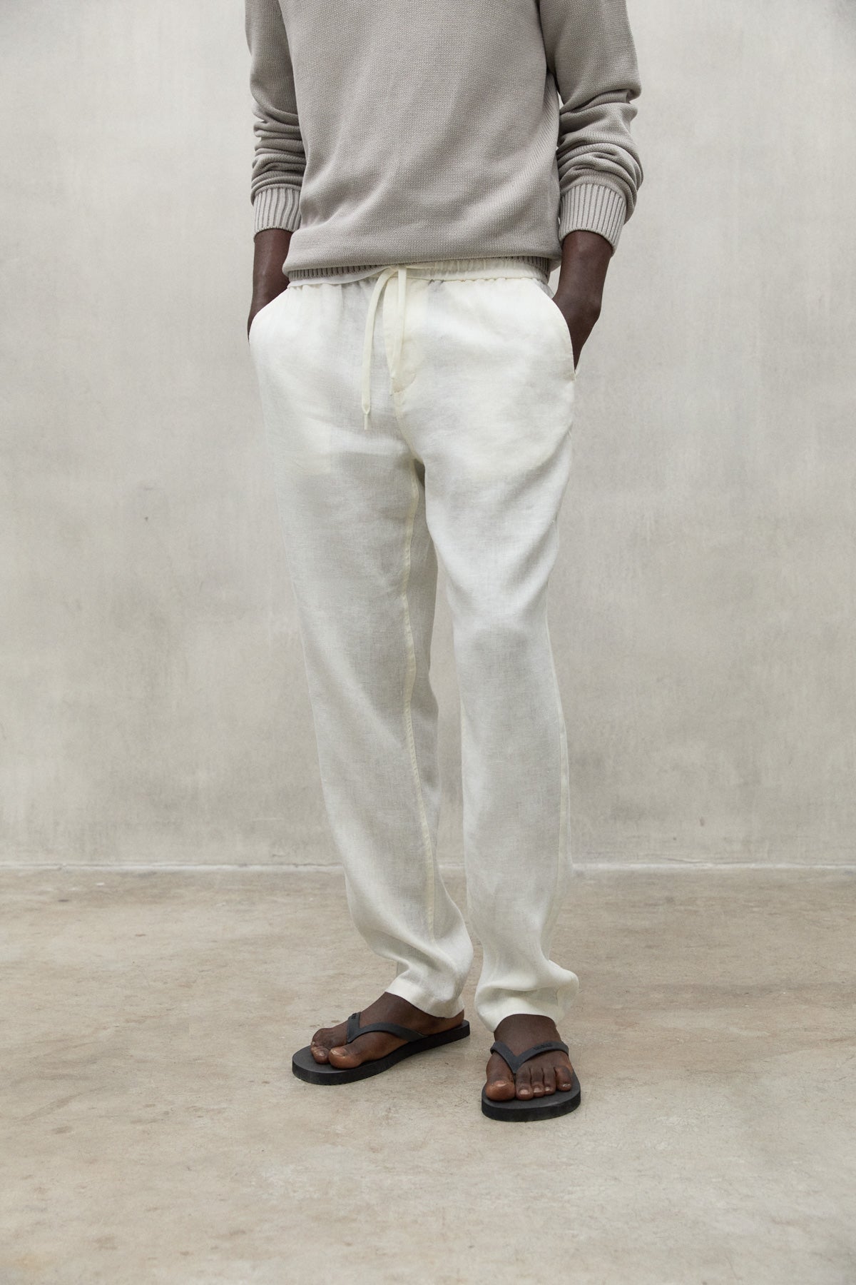 PANTALONES DE LINO ETHICA BLANCOS