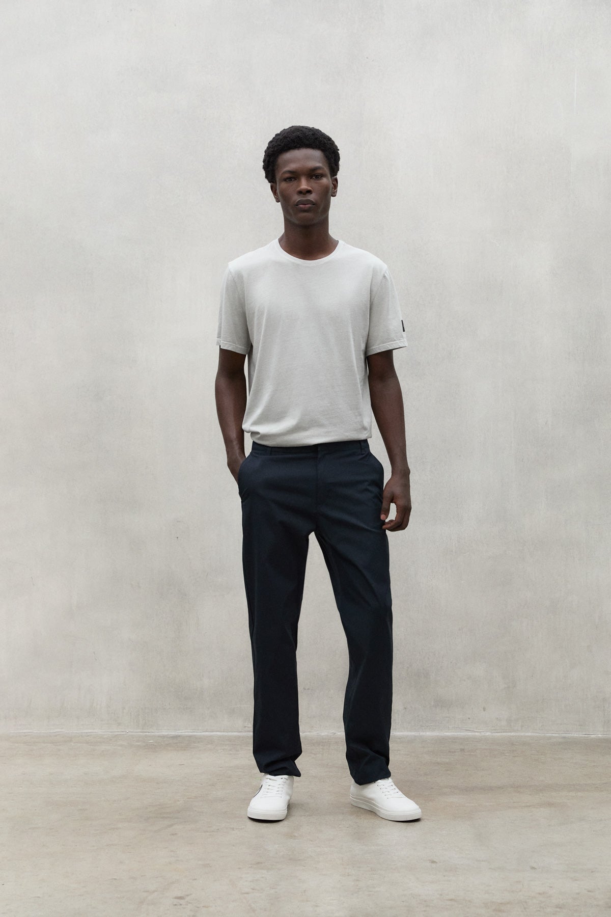 NAVY BLUE RAN TROUSERS