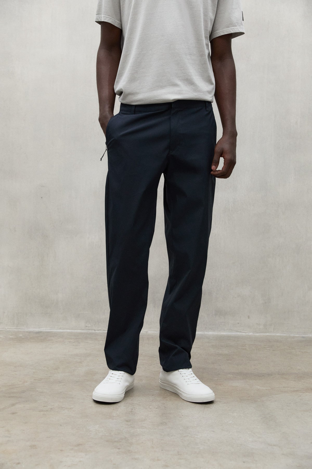 NAVY BLUE RAN TROUSERS