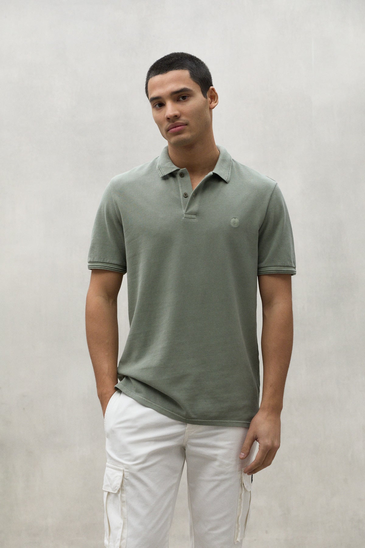 GREEN TANO PIQUE POLO SHIRT