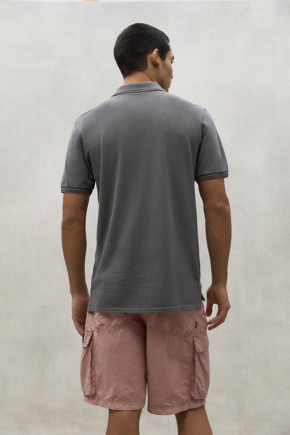 GREY TANO PIQUE POLO SHIRT