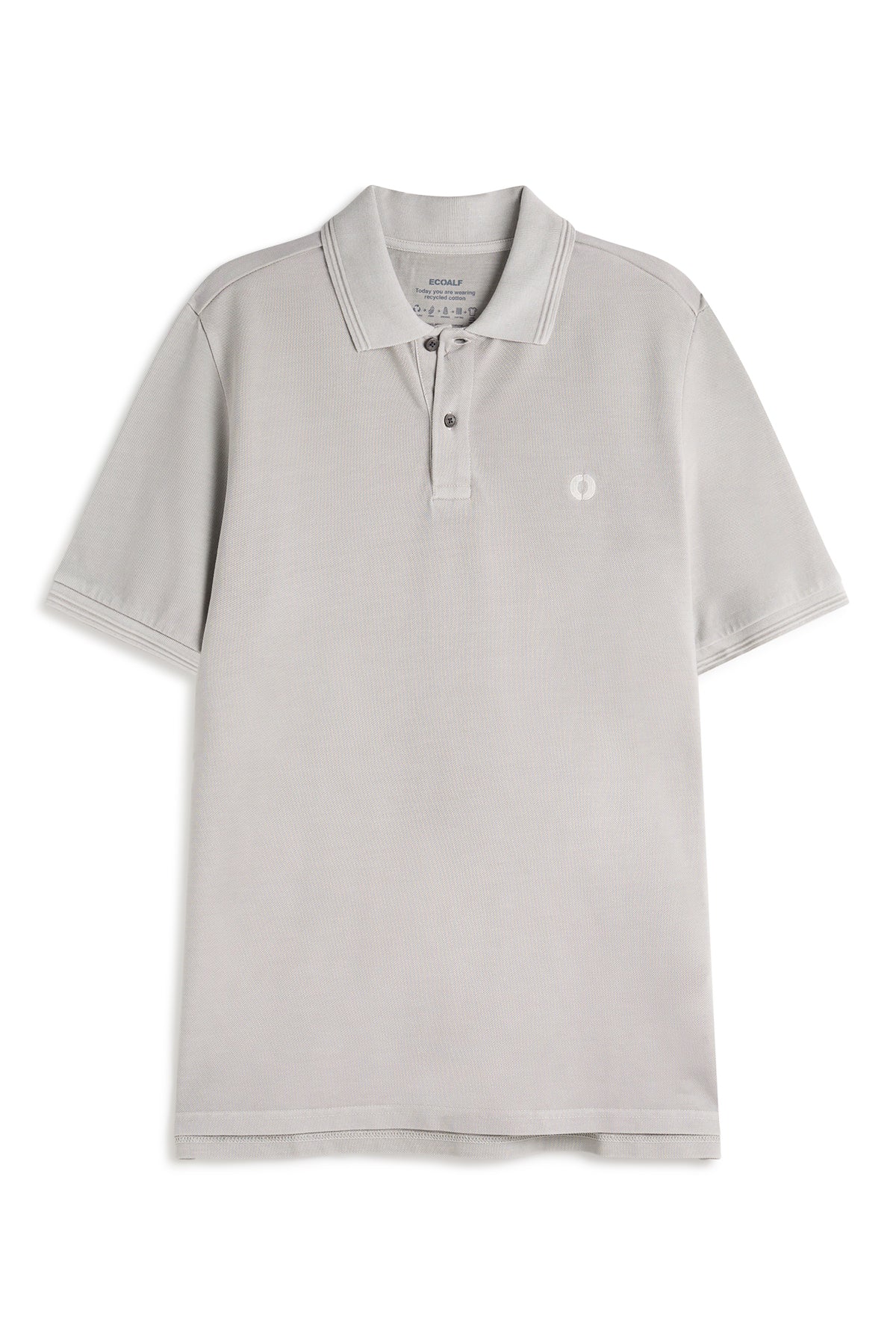 LIGHT GREY TANO PIQUE POLO SHIRT