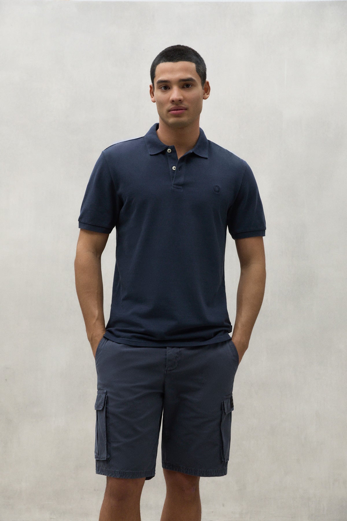 POLO EN PIQUÉ TED BLEU MARINE