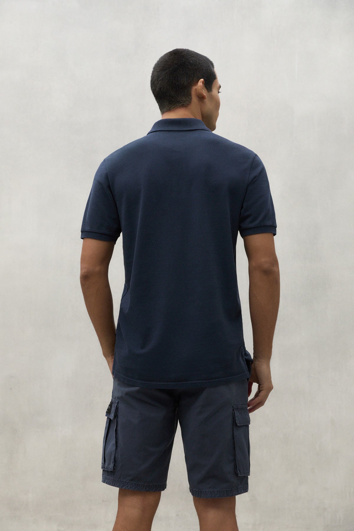 NAVY BLUE TED PIQUE POLO SHIRT