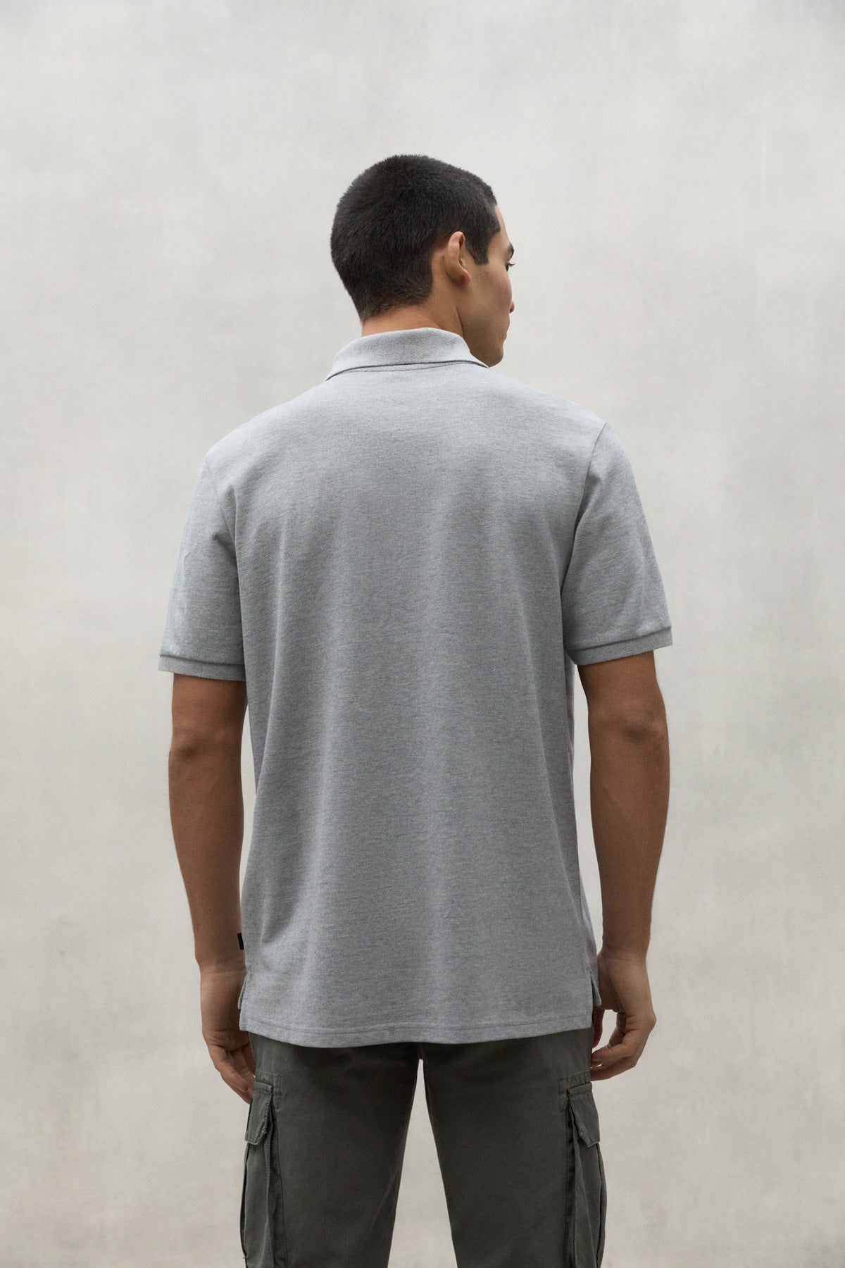 GREY TED PIQUE POLO SHIRT