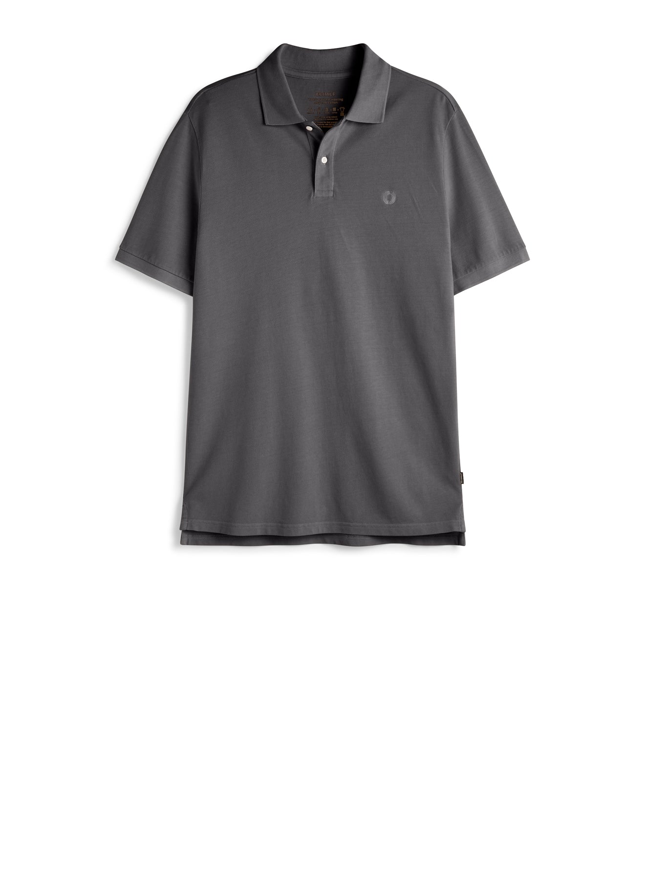 DARK GREY TED PIQUE POLO SHIRT