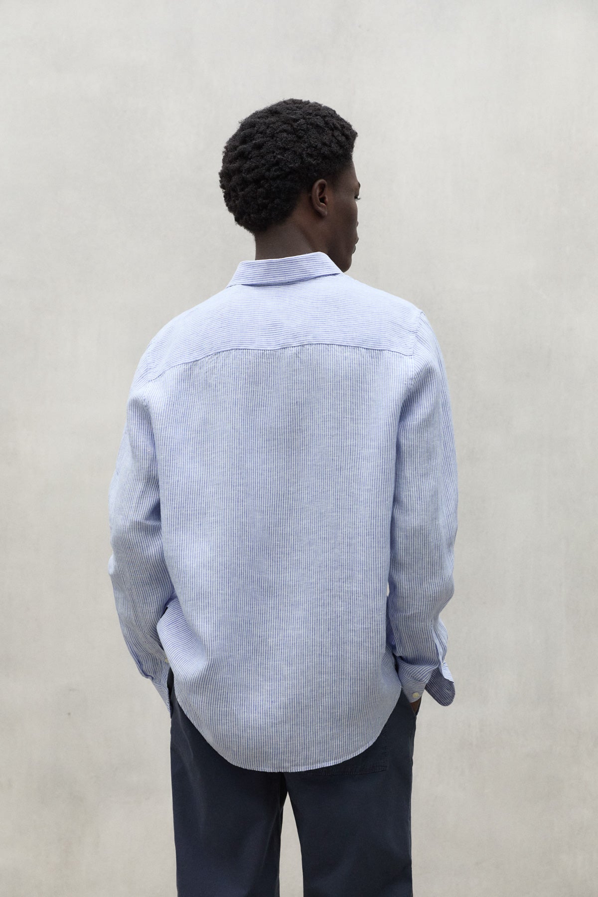 BLUE ADAN LINEN SHIRT