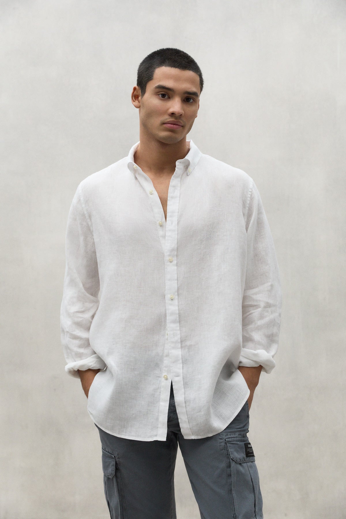 WHITE MALIBU LINEN SHIRT