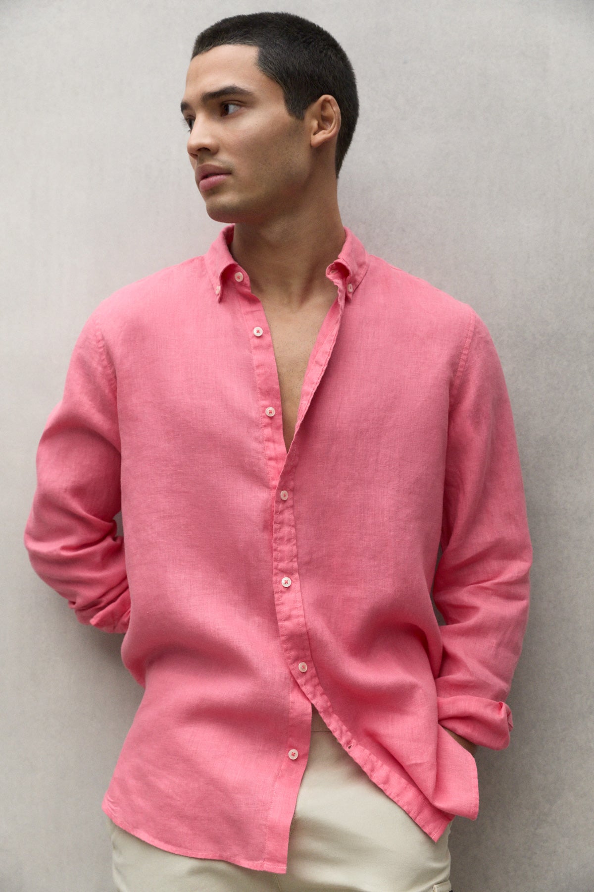 RED MALIBU LINEN SHIRT