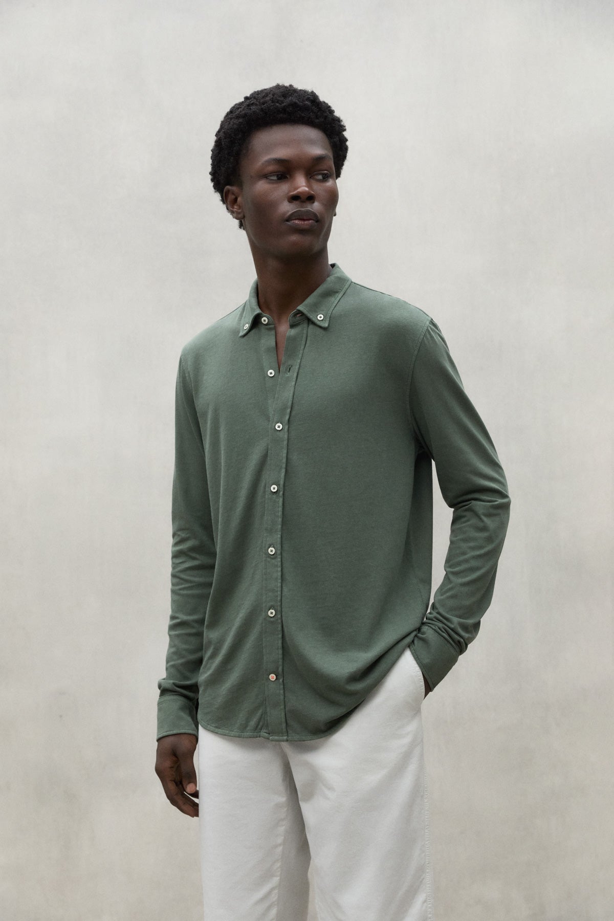 CHEMISE MOLE VERT