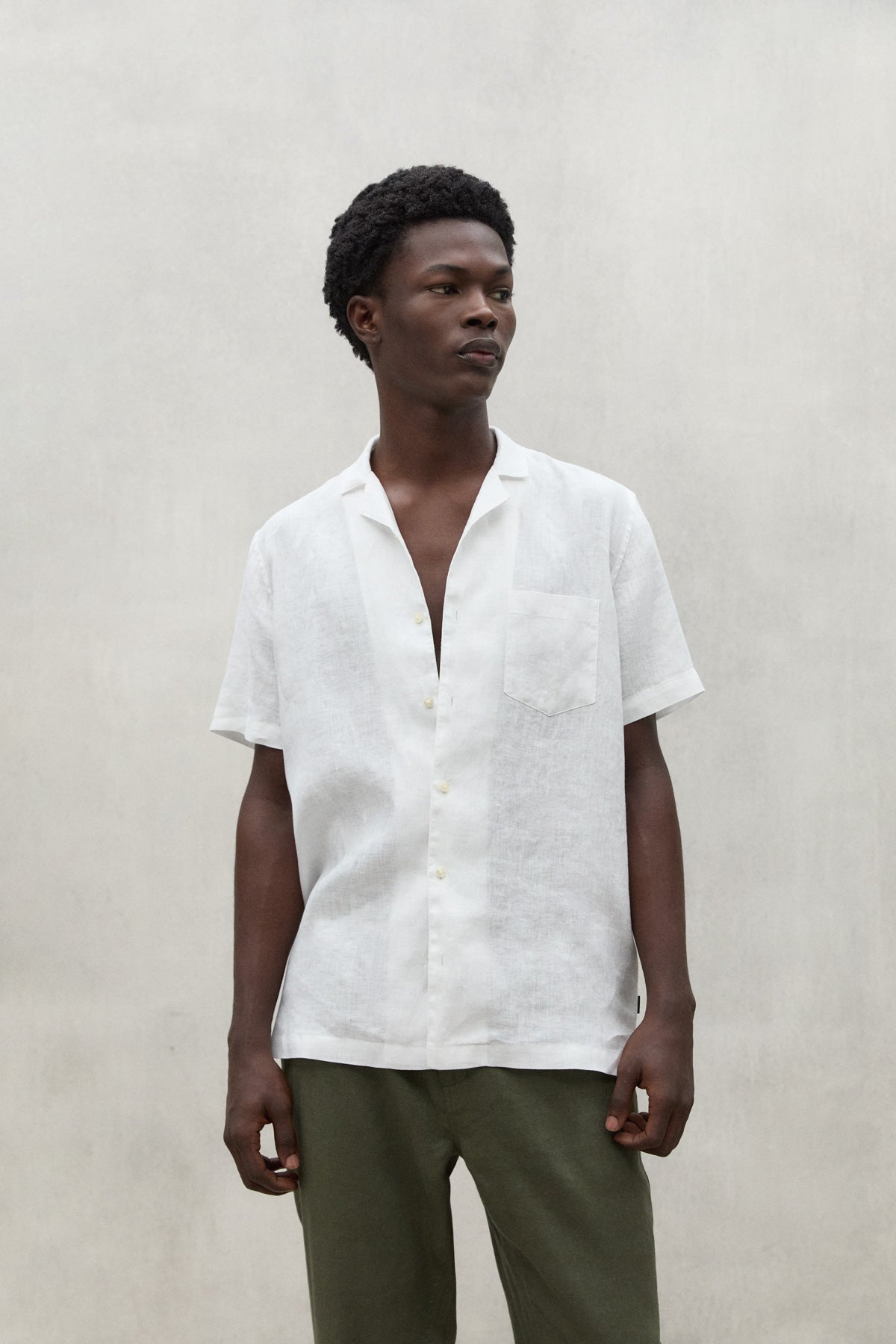 WHITE SUTAR LINEN SHIRT