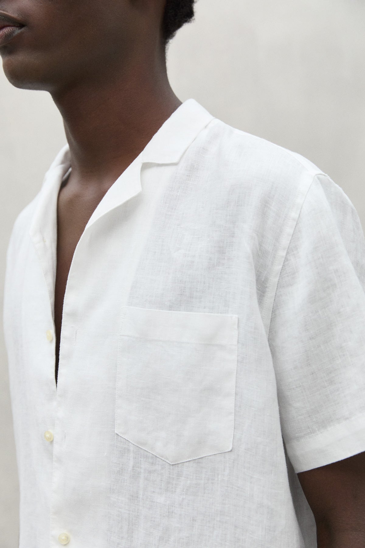 WHITE SUTAR LINEN SHIRT