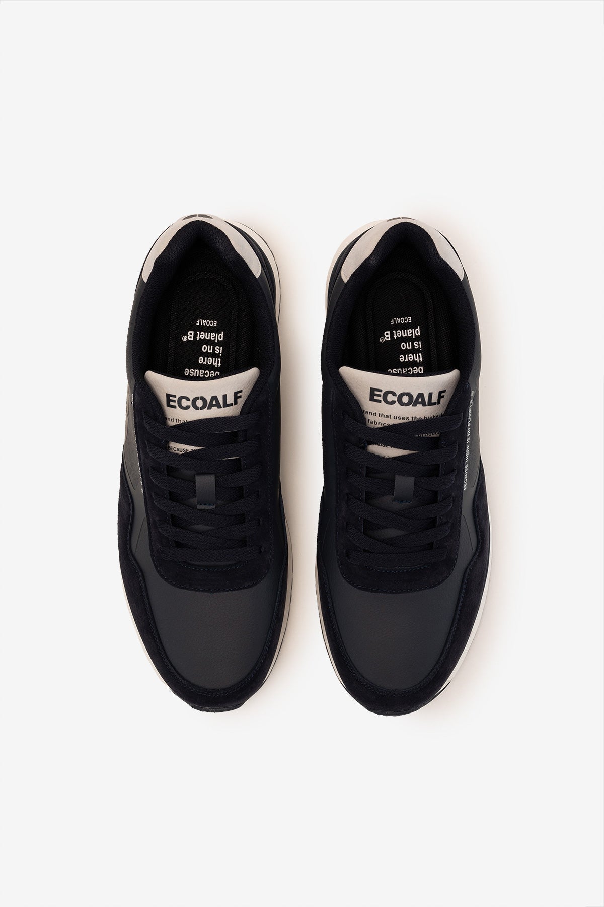 NAVY BLUE SICILIA VEGAN LEATHER TRAINERS