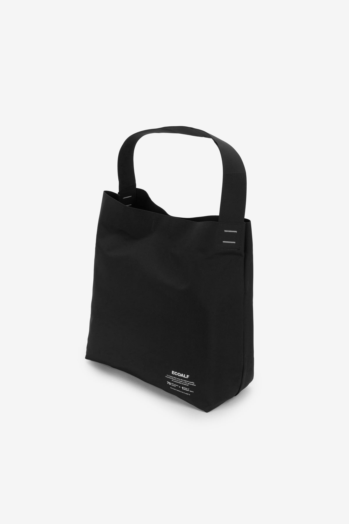 BLACK BONDED BUCKET BAG