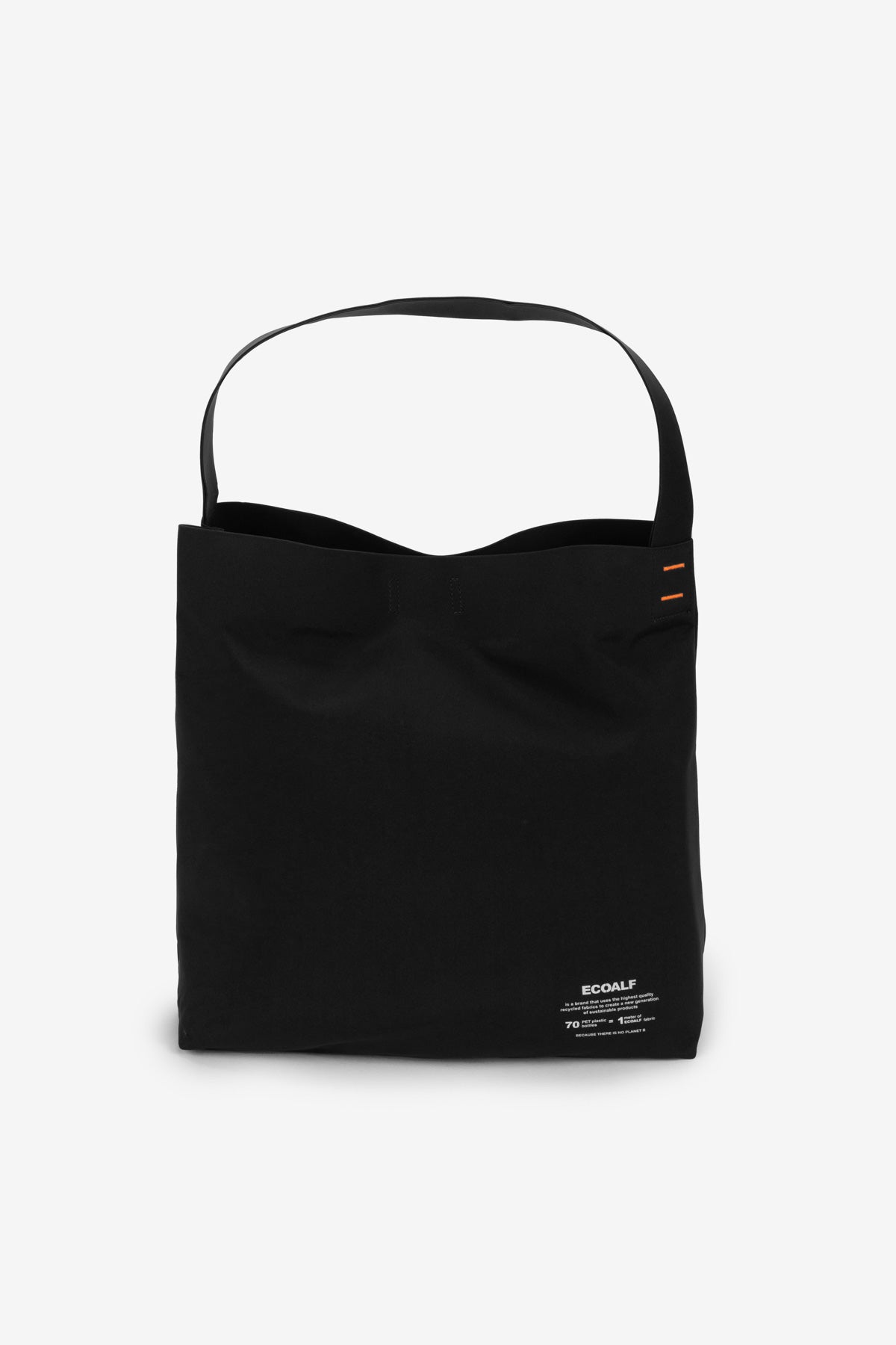 BLACK BONDED BUCKET BAG