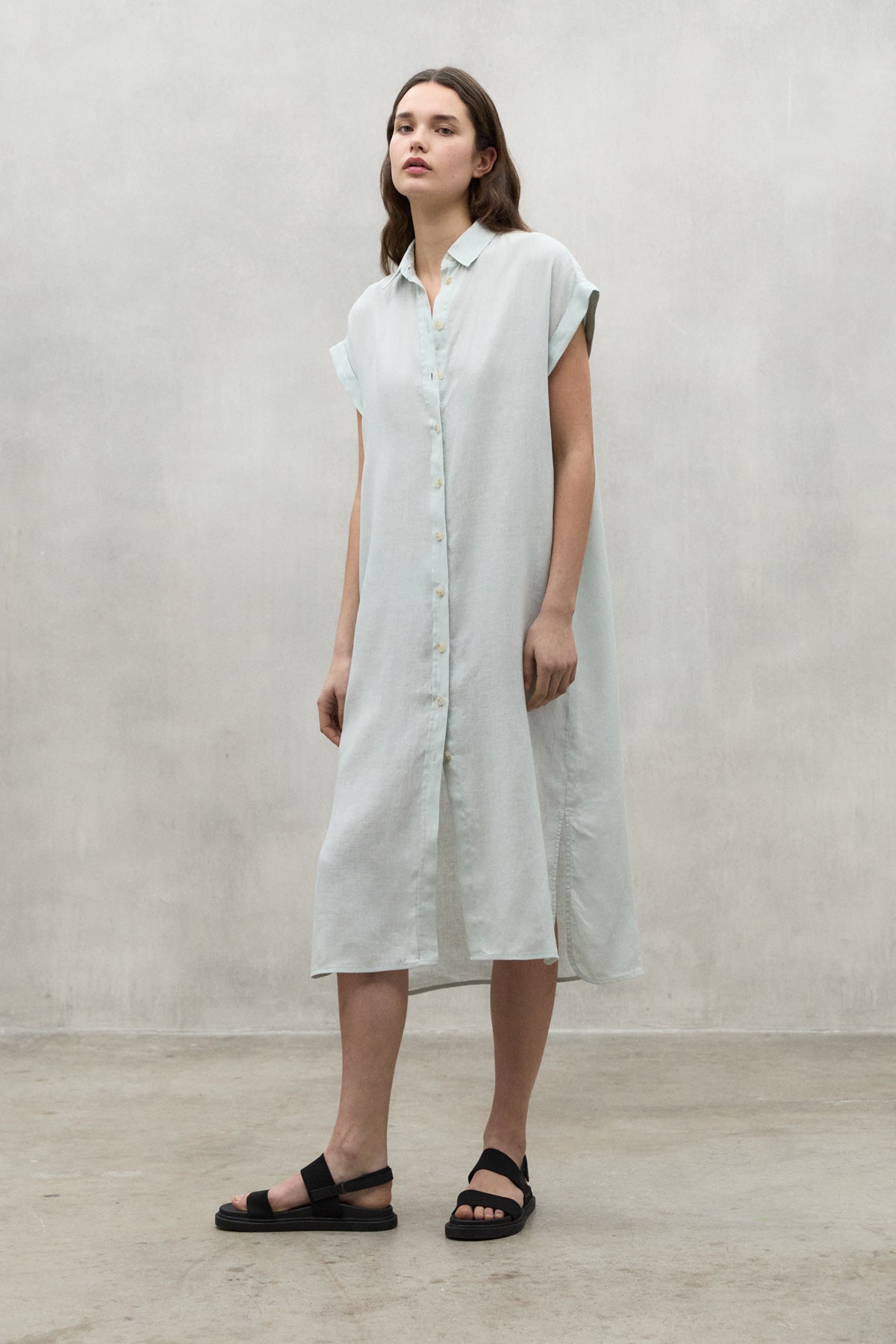 BLUE AMATISTA LINEN DRESS