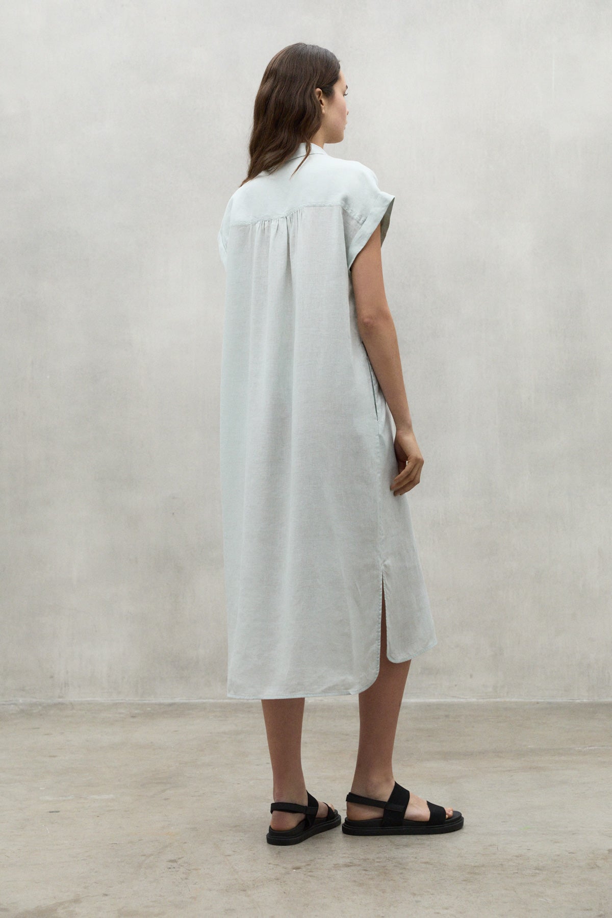 BLUE AMATISTA LINEN DRESS