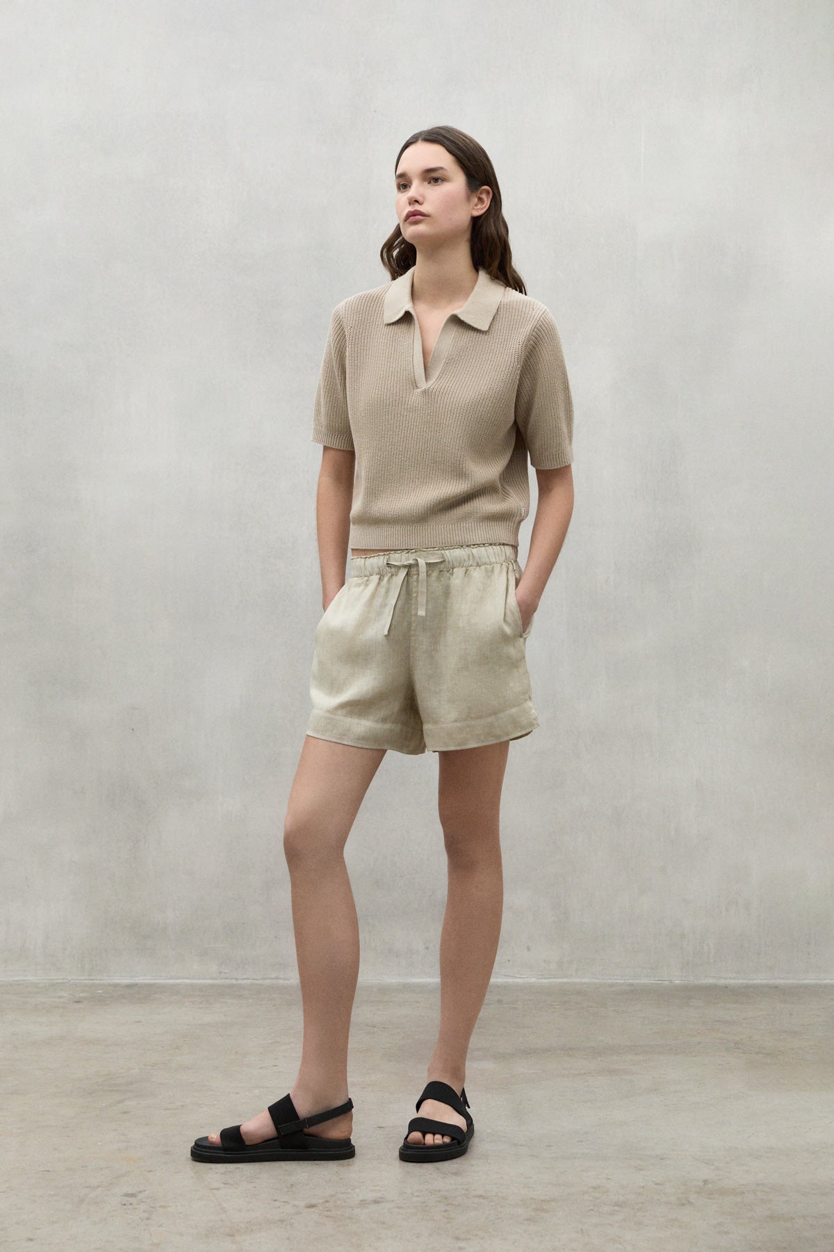 BEIGE ADELFA KNITTED SWEATER