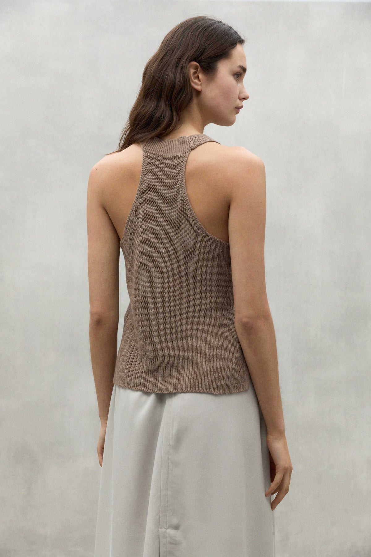 BROWN CIDRO KNITTED T-SHIRT