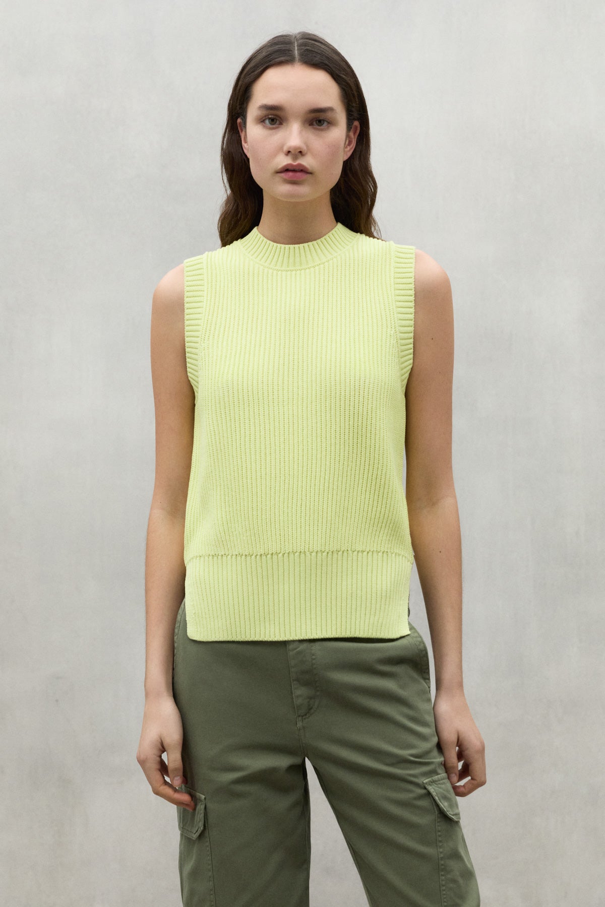 LIME GREEN HIEDRA KNITTED VEST